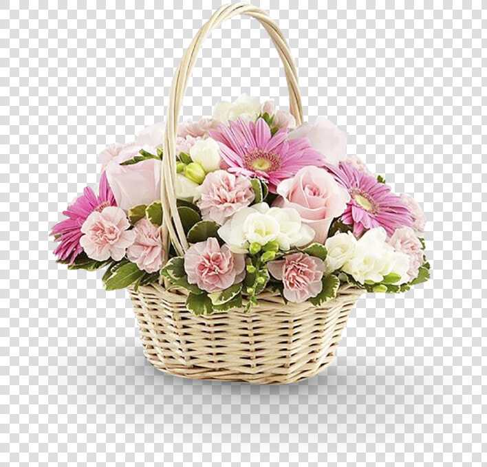 Cesto De Flores Santa Ginebra   Basket Bouquet Of Flowers  HD Png DownloadTransparent PNG