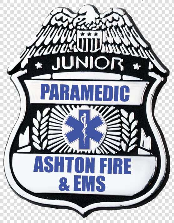 Custom Junior Paramedic Plastic Badge   Star Of Life  HD Png DownloadTransparent PNG