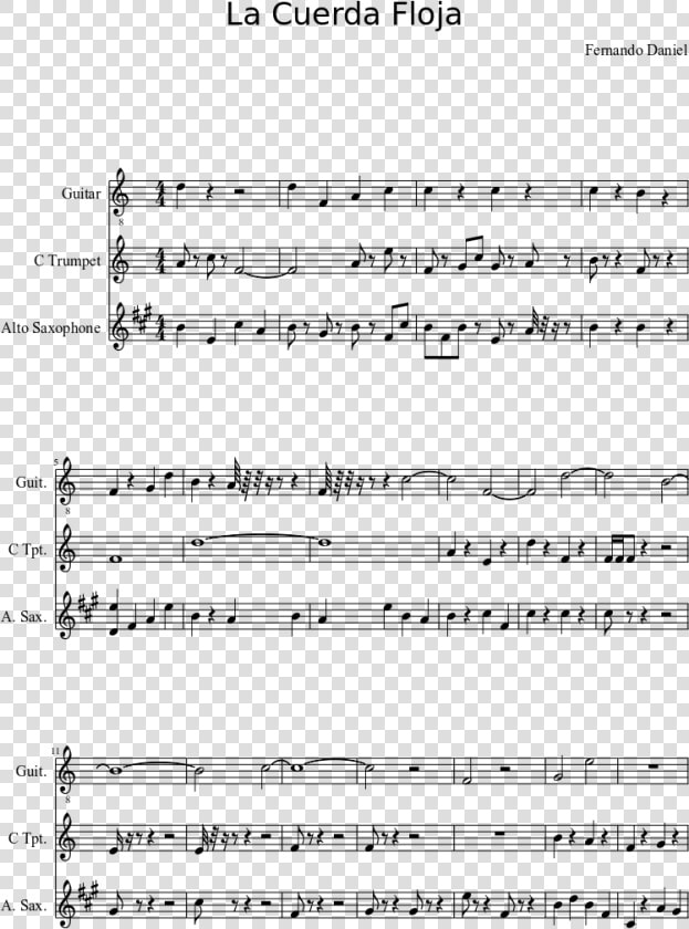 Spooky Scary Skeletons Sheet Music Alto Sax  HD Png DownloadTransparent PNG