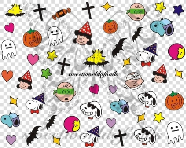 Snoopy Halloween Nail Art Nail Water Decals   Snoopy Nail Halloween  HD Png DownloadTransparent PNG