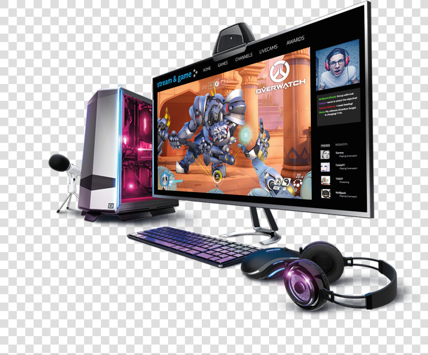 Transparent Gaming Desktop Png   Desktop Computer  Png DownloadTransparent PNG