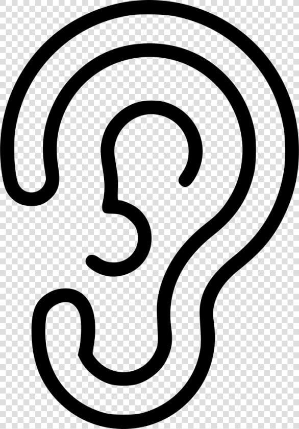 Ear Sound Hear Biology Anatomy Medicine   Line Art  HD Png DownloadTransparent PNG