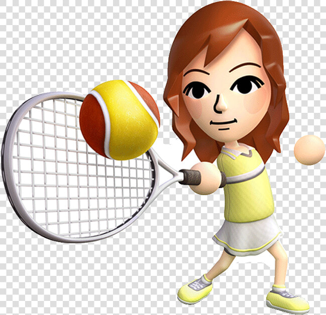 Mii Playing Tennis   Wii Sports Club Tennis  HD Png DownloadTransparent PNG