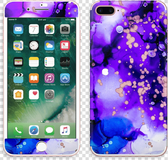 Purple Color Splash Skin Iphone 7 Plus   Iphone 7 Plus Skin Yellow On White  HD Png DownloadTransparent PNG