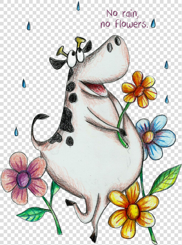 Cows Clipart Flower   Cartoon  HD Png DownloadTransparent PNG