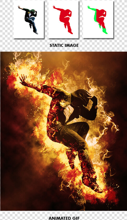 Gif Animated Fire Photoshop Action By Smartestmind  HD Png DownloadTransparent PNG