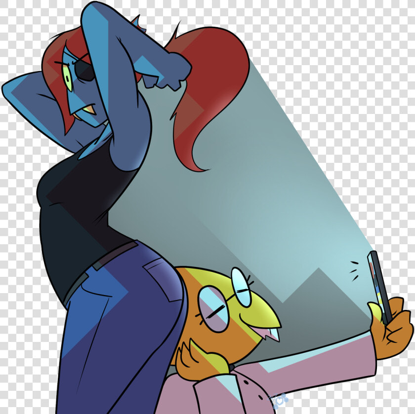 Undertale Cartoon Mammal Fictional Character Vertebrate   Undyne With A Big Butt  HD Png DownloadTransparent PNG