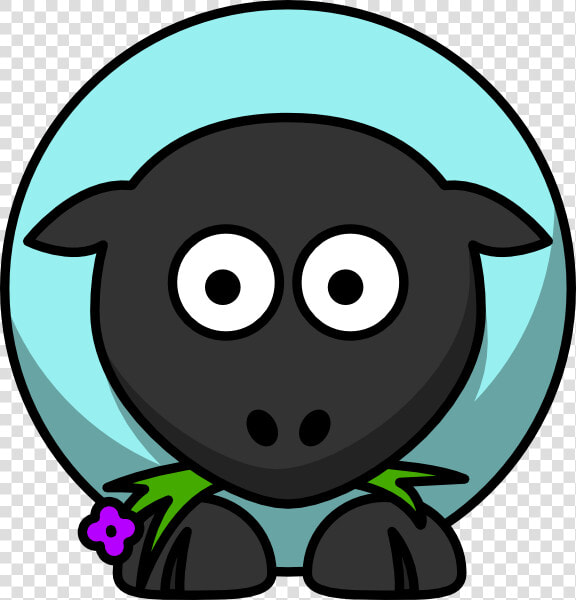 Purple Flower Eyes Svg Clip Arts   Fat Cartoon Sheep  HD Png DownloadTransparent PNG