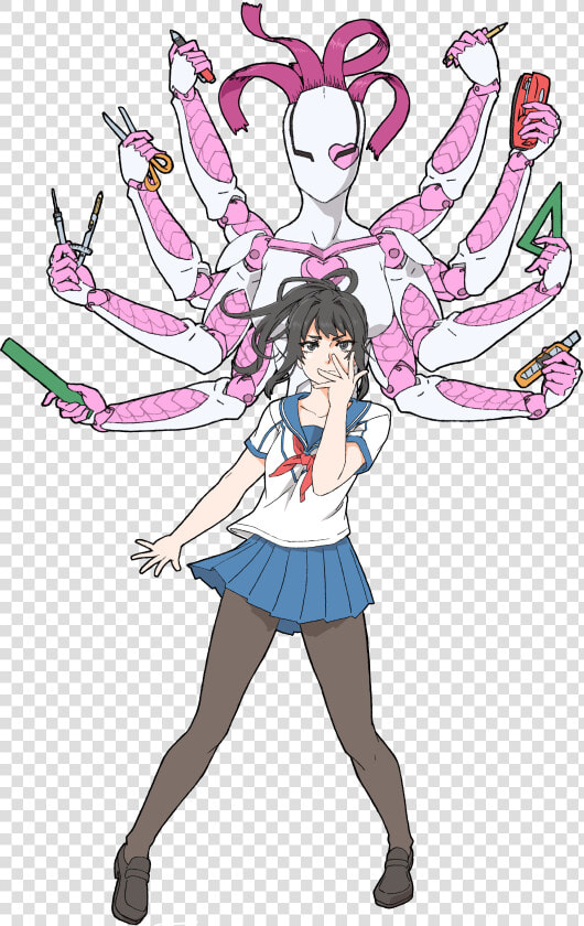 Yandere Simulator Clothing Pink Fictional Character  HD Png DownloadTransparent PNG