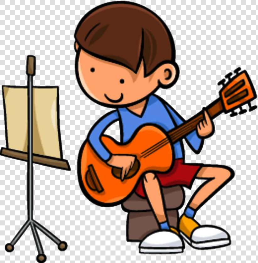 Guitarist Clip Art   Boy With Guitar Cartoon  HD Png DownloadTransparent PNG