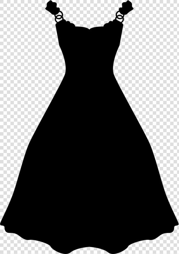 Dress Long And Black Shape   Black Dress Icon  HD Png DownloadTransparent PNG