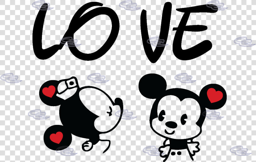 Love Little Mickey Minnie Mouse Kissing Matching Couple   Mickey Y Minnie Tsum Tsum  HD Png DownloadTransparent PNG