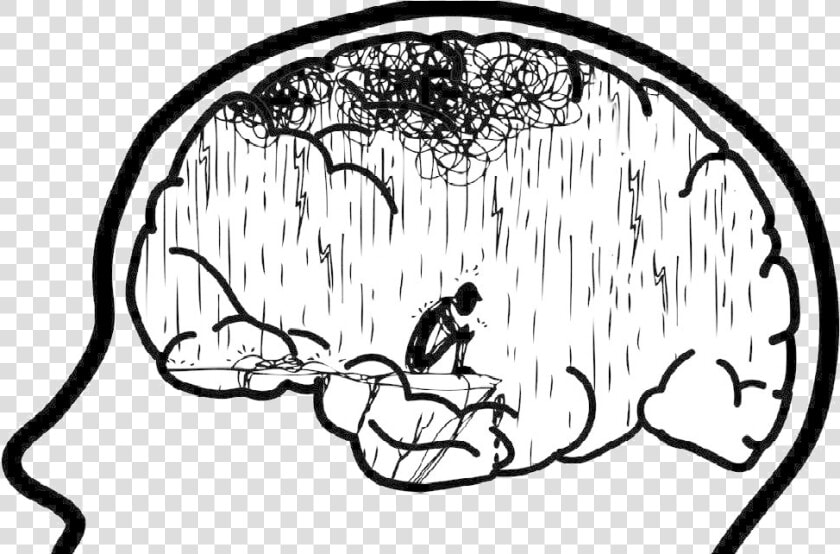 Depression Untitled At Clipart Best Clip Art Collection   Easy Human Brain Drawing  HD Png DownloadTransparent PNG