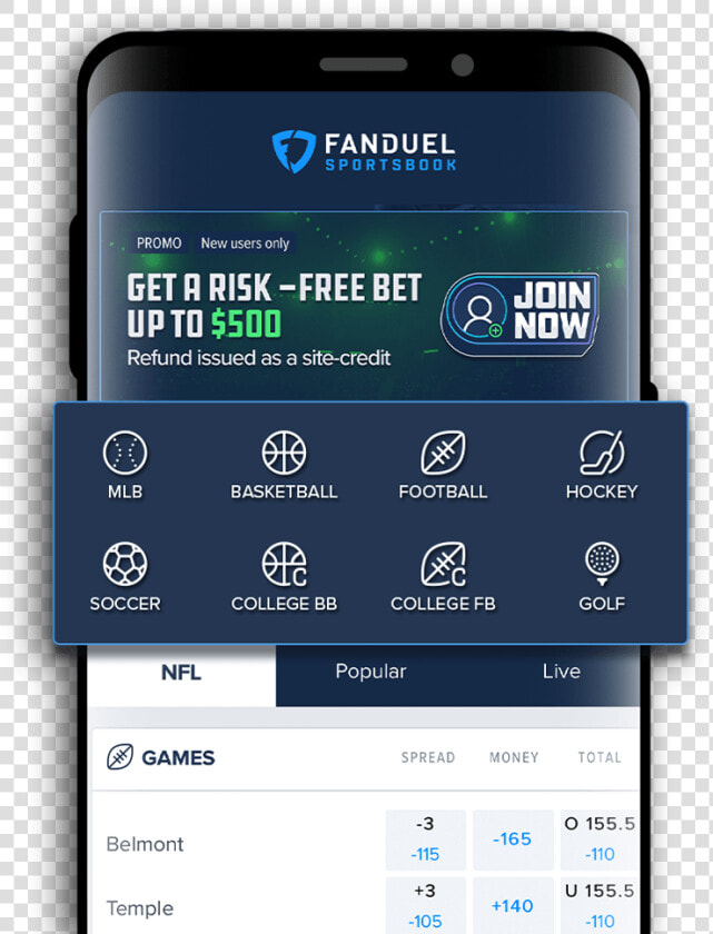 Fanduel App On Mobile Phone   Mobile Phone  HD Png DownloadTransparent PNG