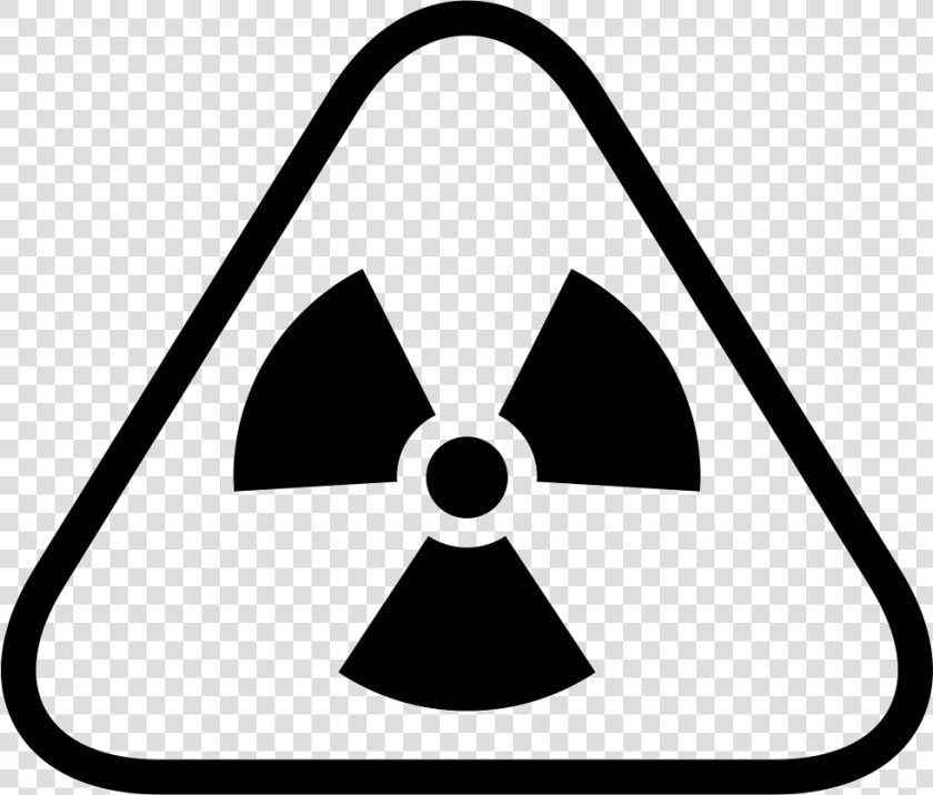 Radiation Warning Triangular Sign   Black And White Radiation Sign  HD Png DownloadTransparent PNG