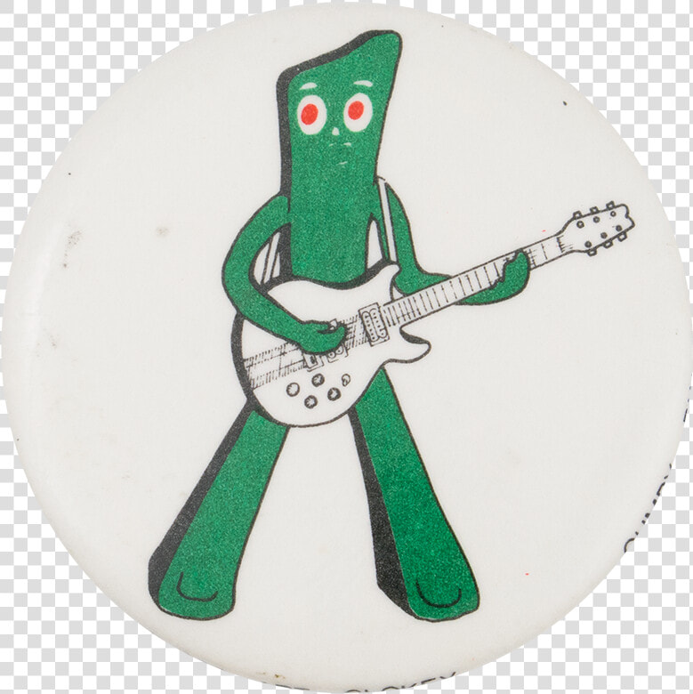 Gumby With Guitar Entertainment Button Museum   Cartoon  HD Png DownloadTransparent PNG