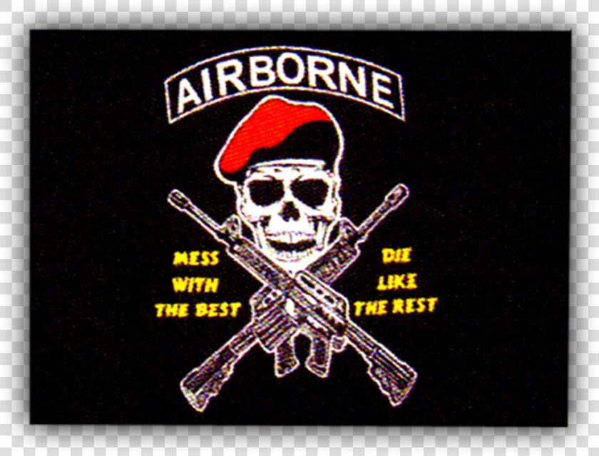 Airborne Mess With The Best Flag  HD Png DownloadTransparent PNG