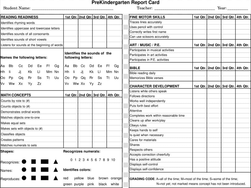 Preschool Report Card Main Image   Report Card Templates For Preschool  HD Png DownloadTransparent PNG