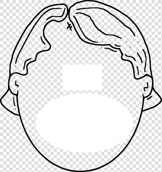 Blank Face Boy Clip Art At Clker   Face Cartoon Black And White  HD Png DownloadTransparent PNG