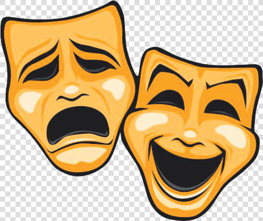 Mask Theatre Tragedy Comedy   Comedy And Tragedy Masks  HD Png DownloadTransparent PNG