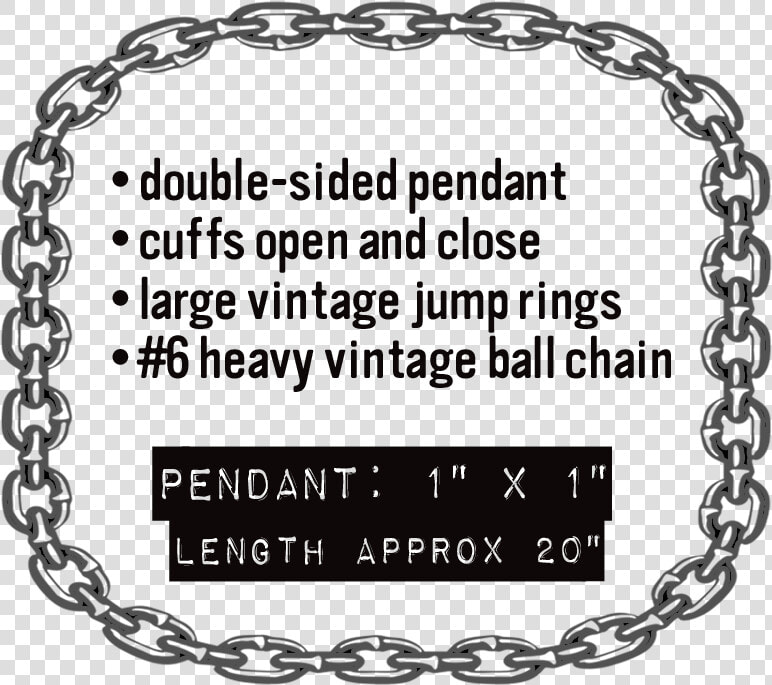 6 Size Ball Chain Necklace Featuring A Double Sided   Transparent Chain Circle Vector  HD Png DownloadTransparent PNG