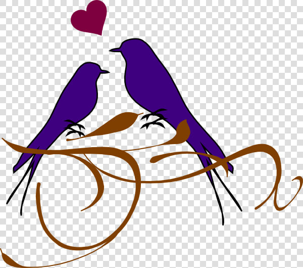 Birds On A Branch Clip Art   Wedding Clipart Love Bird  HD Png DownloadTransparent PNG