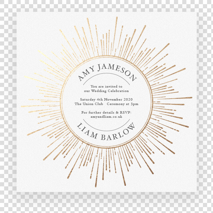 Sunburst Wedding Invitation   Circle  HD Png DownloadTransparent PNG