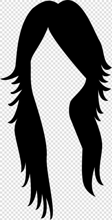 Long Dark Female Hair Shape   Long Hair Cartoon Png  Transparent PngTransparent PNG