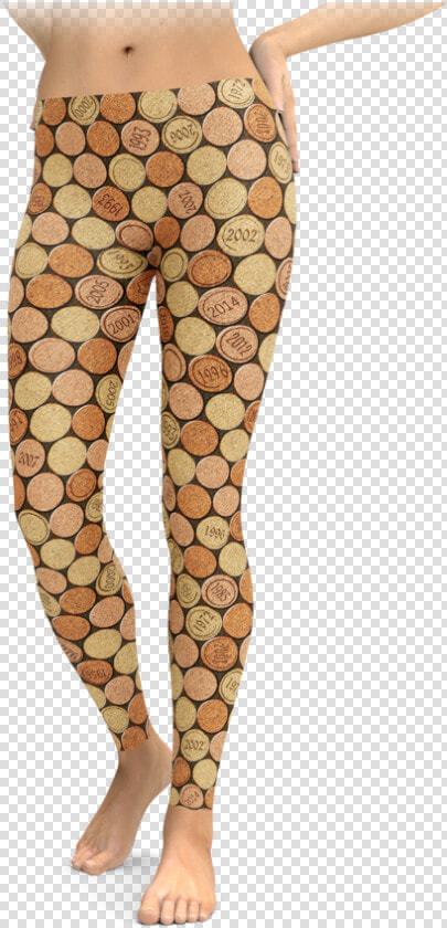 Wine Cork Pattern Leggings   Tights  HD Png DownloadTransparent PNG