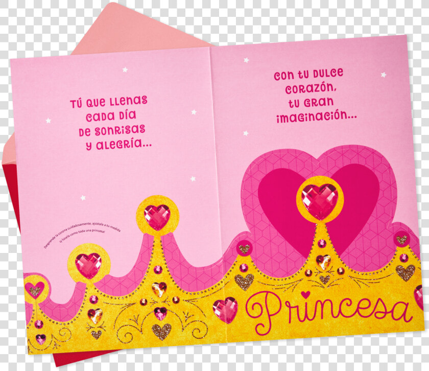 Princess Spanish language Valentine S Day Card With   Greeting Card  HD Png DownloadTransparent PNG