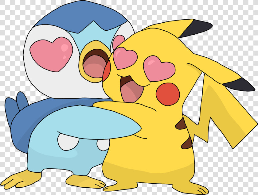  pokemon  pikachu  pipulp  cute  kawaii  drawing  hug   Kawaii Hug  HD Png DownloadTransparent PNG