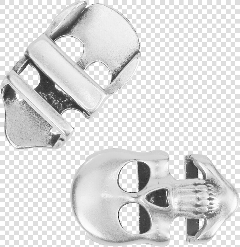 10mm Flat Long Skull Slider Ant Silver   Silver  HD Png DownloadTransparent PNG