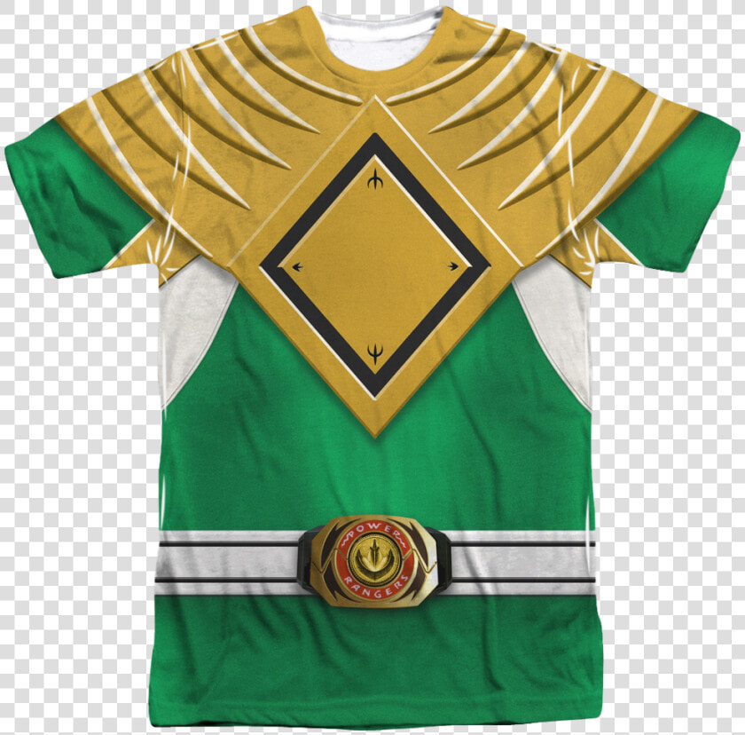 Green Ranger Sublimation Costume Shirt   Green Power Ranger Outfit  HD Png DownloadTransparent PNG