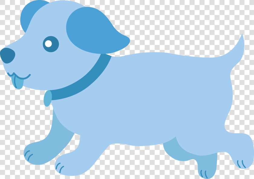 Cute Blue Puppy Running   Blue Dog Clip Art  HD Png DownloadTransparent PNG