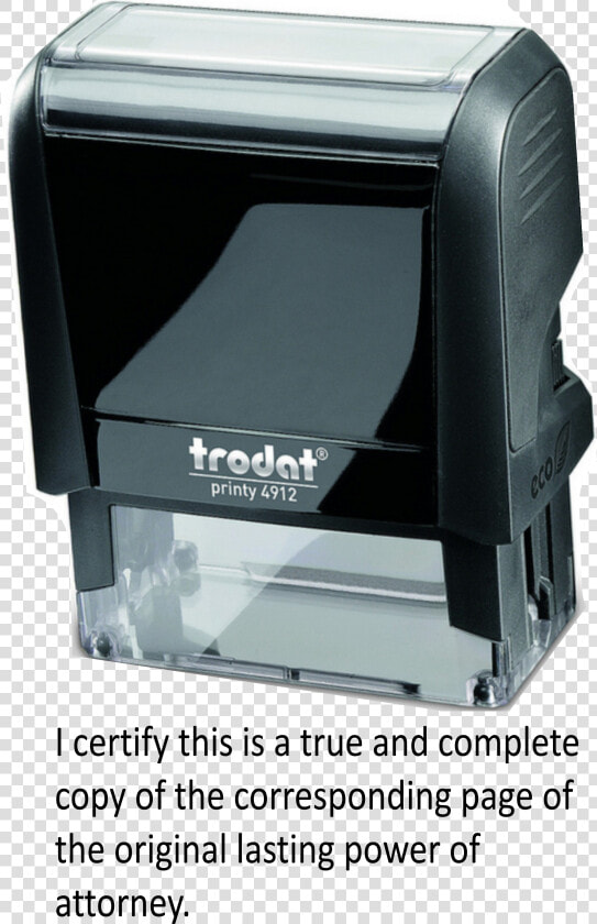 The Original Lasting Power Of Attorney Trodat   Identification Stamps  HD Png DownloadTransparent PNG