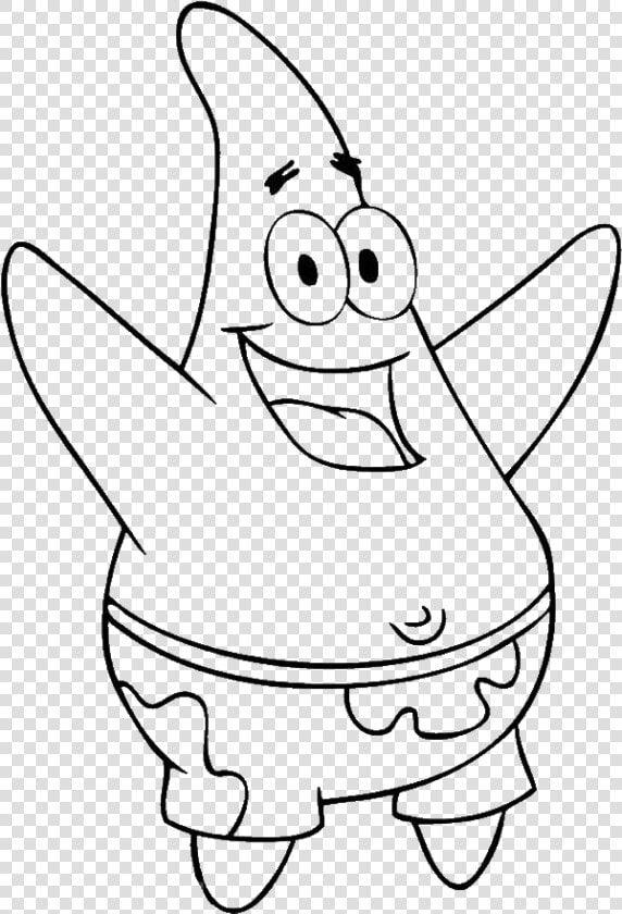 Transparent Patrick Star Png   Spongebob Patrick Coloring Page  Png DownloadTransparent PNG