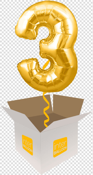 34″ Number 3 Gold Megaloon   Number 13 Balloons Png  Transparent PngTransparent PNG