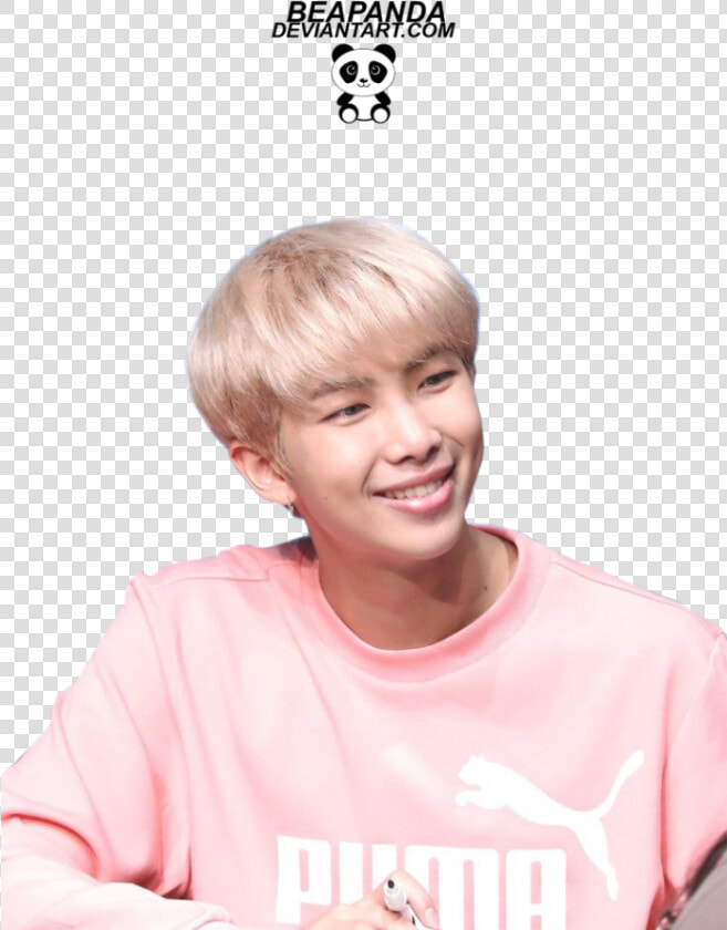 Rap Monster Pink Puma Shirt   Png Download   Namjoon In Pink  Transparent PngTransparent PNG