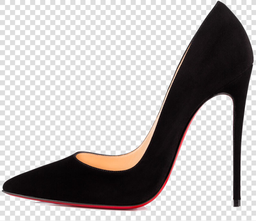 Black Louboutin Transparent Background   Black D Orsay Christian Louboutin Suede  HD Png DownloadTransparent PNG