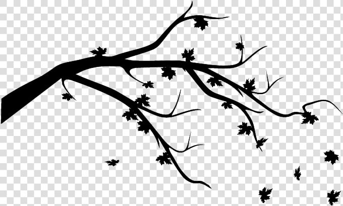 Falling Leaves   Falling Leaves Black And White  HD Png DownloadTransparent PNG