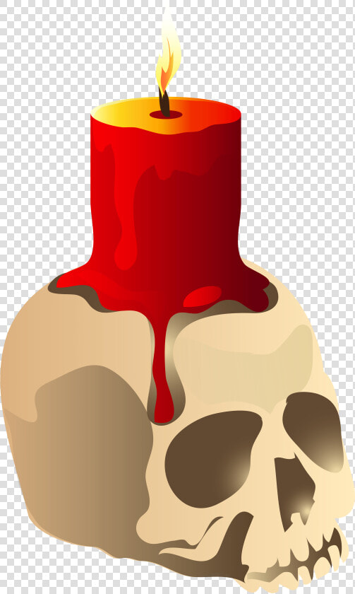 Halloween Skull Candle Png Clipart Image   Halloween Candle Png  Transparent PngTransparent PNG