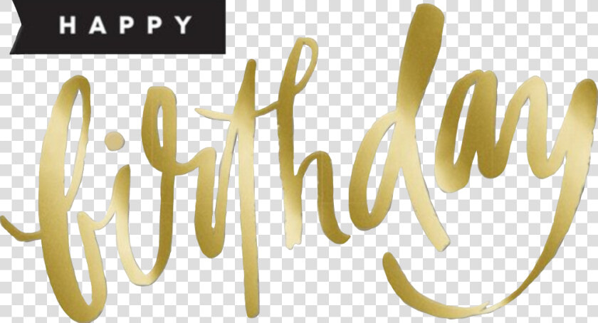  happybirthday  birthday  happy  bday  bestoftheday   Happy Birthday Gold Png  Transparent PngTransparent PNG