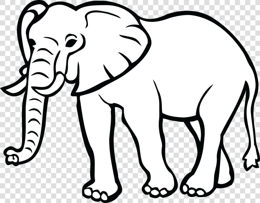 Elephant Clipart Mammal   Elephant Images Clip Art Black And White  HD Png DownloadTransparent PNG