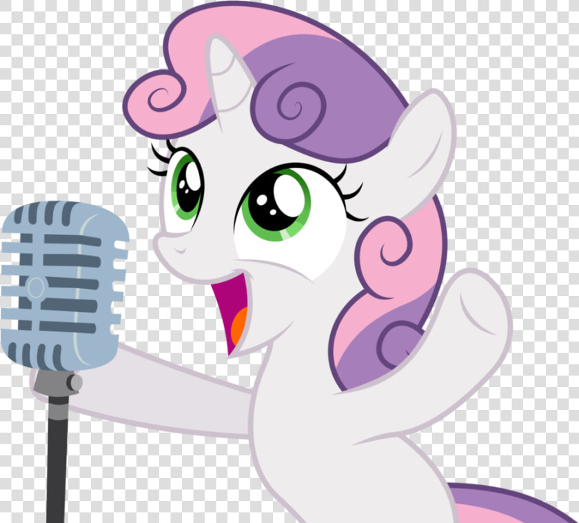 Cartoon Microphone Png  singing Vector Mic   Sweetie Belle Singing  Transparent PngTransparent PNG