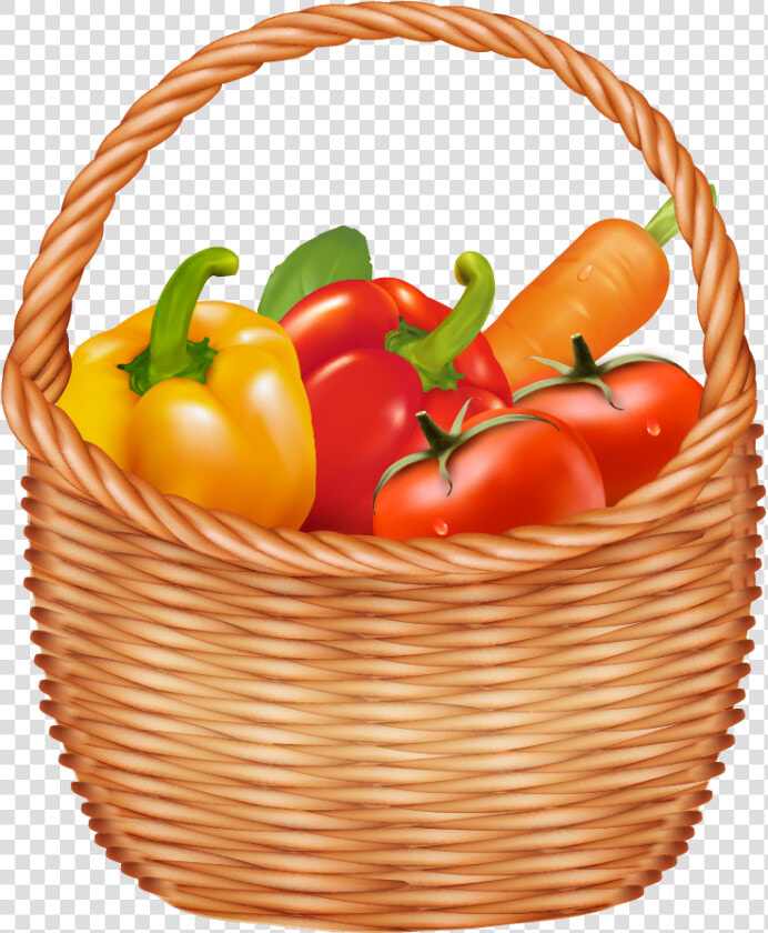 Vegetable Basket Clipart At Getdrawings   Vegetables In Basket Clipart  HD Png DownloadTransparent PNG