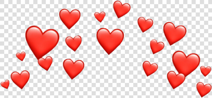 Hearts Crown Heart Red Sticker Filter Snapchat Whatsapp   Transparent Background Emoji Heart Png  Png DownloadTransparent PNG