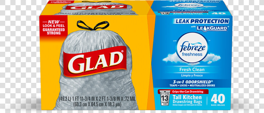 Transparent Trash Bag Png   Glad Febreze Trash Bags 13 Gallon  Png DownloadTransparent PNG