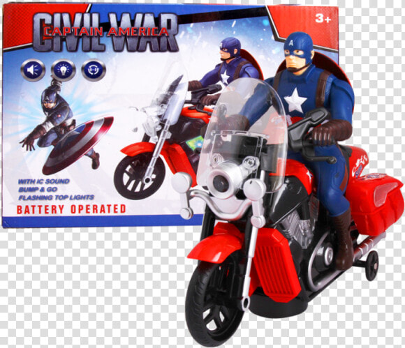 Pa Toys 2288b Captain America The Civil War Motorcycle   Civil War Captain America With Motorcycle  HD Png DownloadTransparent PNG