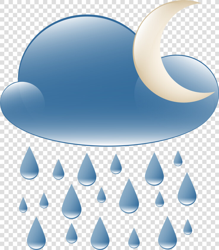 Rainy Night Weather Icon Png Clip Art  Transparent PngTransparent PNG