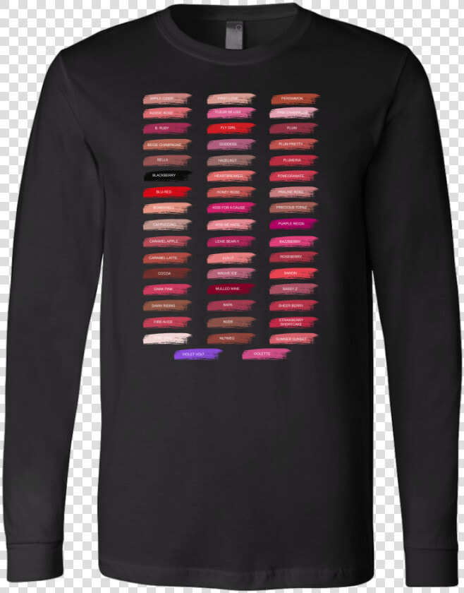 Lipsense 50 Shades Lip Color Swatches Canvas Tee Long   Transparent Background Ugly Sweater Png  Png DownloadTransparent PNG